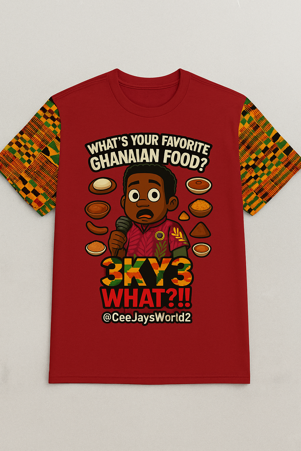 Kente Heritage Short Sleeve T-Shirt – CeejaysWorld2 Collection