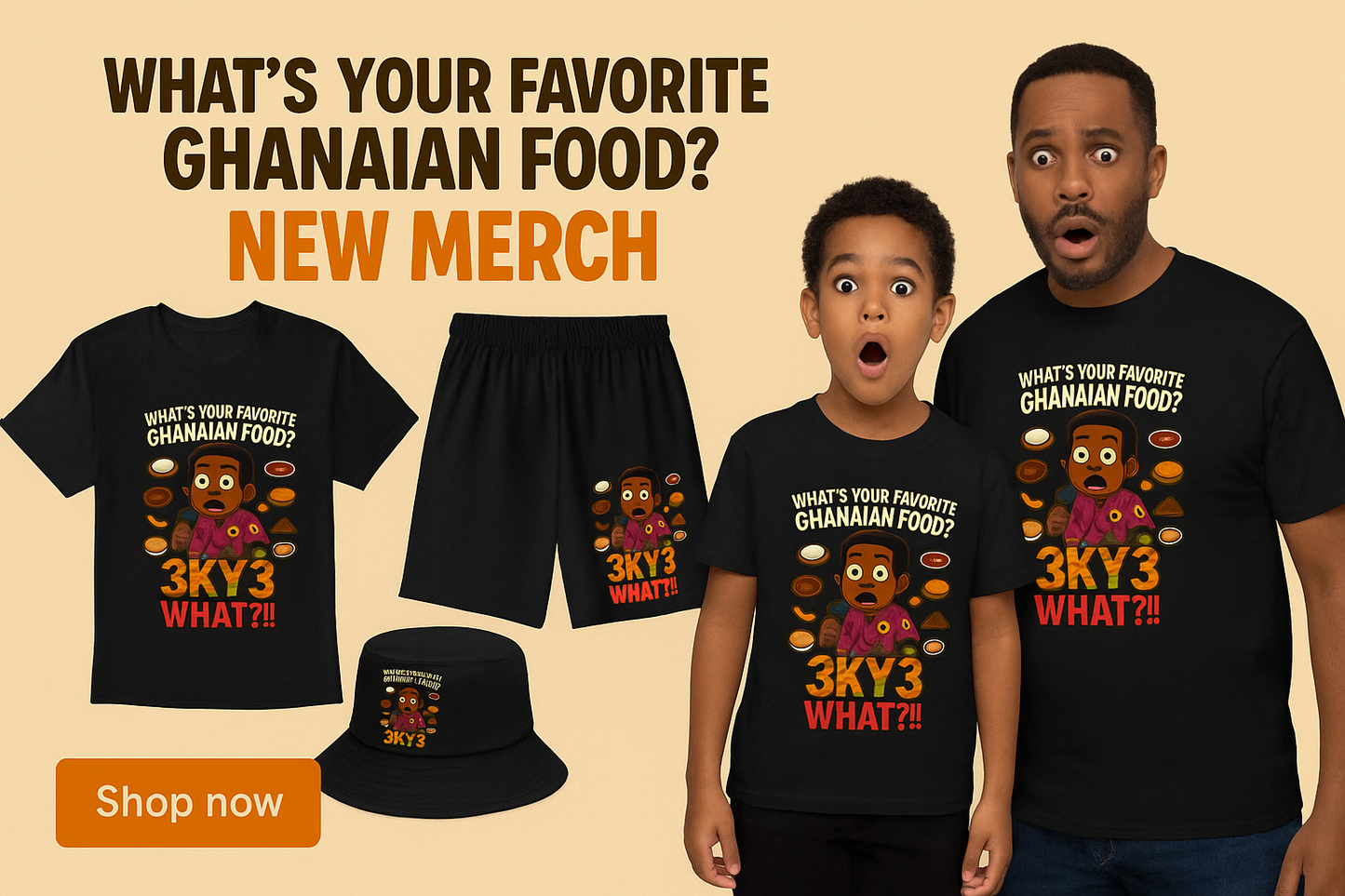 What’s Your Favorite Food?” – 3KY3 “WHAT?!” Tee by @CeejaysWorld2